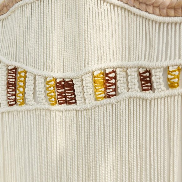 Anthropologie Large Handmade Colorful Woven Macrame Wall Hanging - Picture 6 of 9